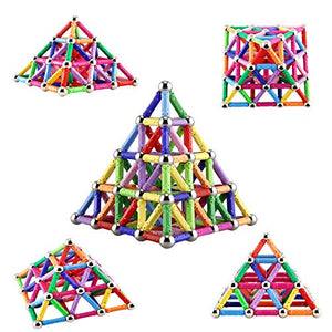 Veatree 206 Pezzi Puzzle Blocchi magnetici Giocattoli, 10colors-206pcs