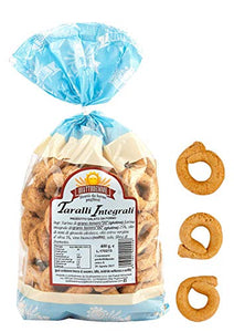 Taralli Pugliesi Integrali con olio extra vergine d'oliva 3 pacchi da 400 g.