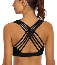 Carica l'immagine nel visualizzatore di Gallery, YIANNA Donna Reggiseno Sportivo Imbottito Incrociato Top Palestra Reggiseni... - Ilgrandebazar