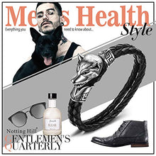 Carica l&#39;immagine nel visualizzatore di Gallery, Notting Hill San Valentino per Lui, Leggenda del Lupo Bracciale in Black - Ilgrandebazar