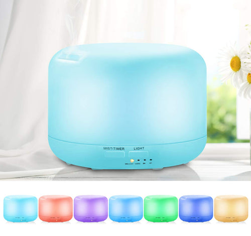 UBEGOOD umidificatore, Diffusore di Olio Essenziale con Cambio 7 Bianco - Ilgrandebazar