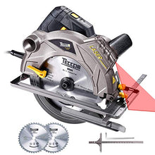 Carica l&#39;immagine nel visualizzatore di Gallery, Sega Circolare, TECCPO 1500W 5800 RPM Circolare con Guida Laser, 2 Lame...