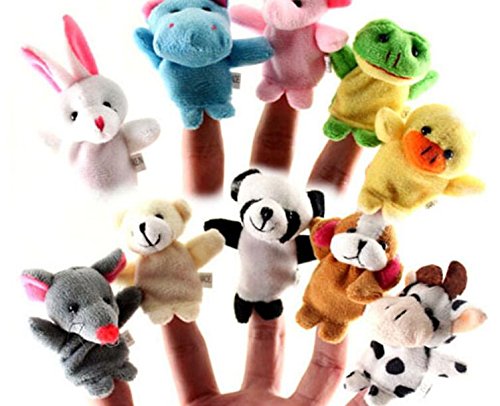 babyGreen Burattini a Dito,10 Pezzi Diverso Cartoon Animale Dito...