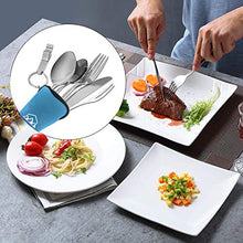 Carica l&#39;immagine nel visualizzatore di Gallery, FYSHOP Set di Posate da Campeggio Viaggio in Acciaio Inossidabile 1