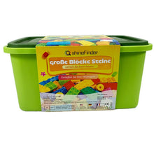 Carica l&#39;immagine nel visualizzatore di Gallery, ShineFinder Costruzione Grandi mattoncini, mattoncini costruzioni per bambini a partire dai 2 anni in su, con scatola di pietre, set per giochi creativi