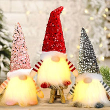 Carica l'immagine nel visualizzatore di Gallery, MOYKSRR Gnomi Natalizi Set di 3, Elfo Babbo Natale Peluche, Gnomo di Natale Decorazioni Natalizie, Gnomo Natale con LED, Decorazione Natalizia Casa per Albero Natale Tavolo Camino
