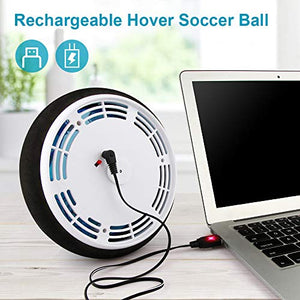 Baztoy Pallone Calcio Fluttuante, Giocattoli Bambini Palla Ricaricabile da Casa con Luci LED Hover Soccer Ball Interno Compleanno Natale Regali per Ragazzi Ragazze Giochi Bimbi 3 4 5 6 7 8 9 10 Anni