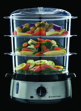 Carica l&#39;immagine nel visualizzatore di Gallery, Russell Hobbs 19270-56 Vaporiera, 800 Watt, 9 Litri, Acciaio Inossidabile,...