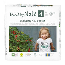 Carica l&#39;immagine nel visualizzatore di Gallery, Eco by Naty, Pannolino ecologico premium a base vegetale Taglia 4 (156 Unità)