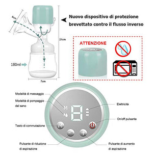 Tiralatte Elettrico e Manuale 2 in 1 Massaggio Professionale Portatile... - Ilgrandebazar