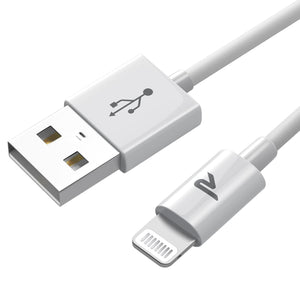 RAMPOW Cavo iPhone, Cavo iPhone USB [Certificato Apple MFi C89], Cavo Lightning, Cavo Caricatore iphone Carica Rapida Compatibile per iPhone 14/13/12/11/Pro Max/X/XS/XS Max/XR, iPad - Bianco/1M