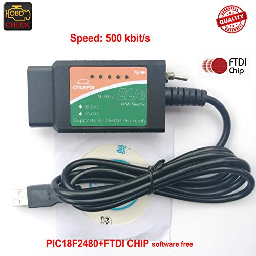 OTKEFDI ELM327 OBD Scanner,Elm 327 Elm 327 USB Modified HS-Can e MS-Can... - Ilgrandebazar