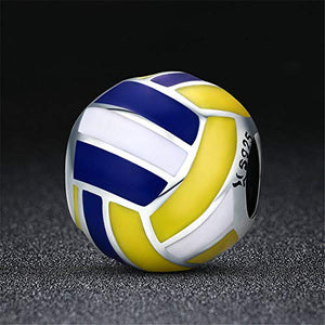 Reike Pallavolo Argento 925 Bead Charms Ciondoli per Bracciali Collane Fai...