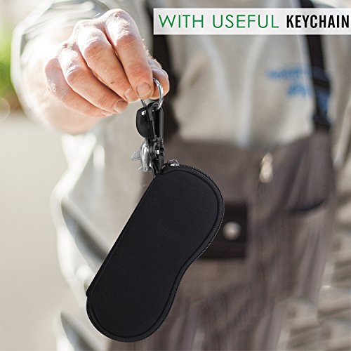 2 Borse Per Occhiali In Feltro + 4 Panni Per Pulizia - Custodia Morbida, Ultra Sottile, Con Cerniera, Per Occhiali Da Sole E Da Lettura - Foto 5