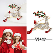 Carica l&#39;immagine nel visualizzatore di Gallery, Bigomila 6 Pezzi Spilla di Natale per le donne Spille di Natale Carino per le Ragazze di Cristallo Smalto Spille di Natale per Bambini Decorazioni Regalo di Natale