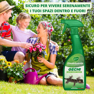 Gardemia Disabituante Anti Gechi 750ml Spray Sgradito Azione Naturale Barriera Vegetale Che Disabitua Lucertole Rettili Casa Balcone Dissuasore Alternativa Eco a Repellente Veleno Naftalina Trappole