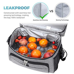 Lifewit 23 Litri Borsa Termica Porta Pranzo della Spesa 23L, Grigio