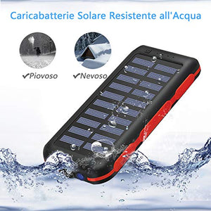 CXLiy Powerbank Solare Caricabatterie Portatile 25000 mAh Grande... - Ilgrandebazar