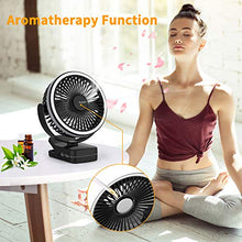 Carica l&#39;immagine nel visualizzatore di Gallery, EasyAcc Ventilatore Clip da Campeggio,6700mAh USB 6700mAh, Nero