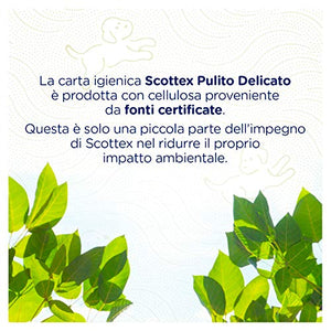 Scottex Pulito Delicato Carta Igienica, Confezione da 12 Rotoli Maxi - Ilgrandebazar