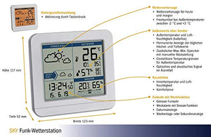 TFA Dostmann Sky Stazione meteorologica Radio, Bianco, (L) 123 x (B) 52 x... - Ilgrandebazar