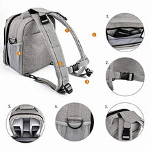 Carica l&#39;immagine nel visualizzatore di Gallery, Bodyguard Borsa per fotocamera DSLR 2in1 e zaino fotografico SLR 2in1, Grigio
