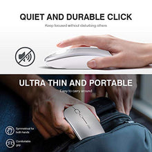Carica l'immagine nel visualizzatore di Gallery, INPHIC Mouse Wireless Ricaricabile, Ottico Mini Argento chiaro