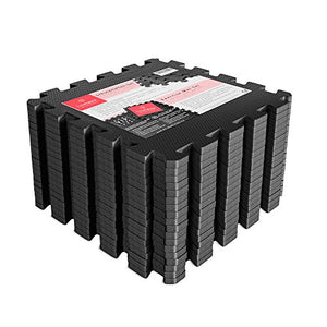 Tappeto da fitness a puzzle – set di 18 pezzi | black