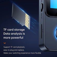 Carica l&#39;immagine nel visualizzatore di Gallery, Lettore MP3, mini lettore musicale Bluetooth MP3, lettore musicale portatile HiFi senza perdita di suono, per camminare, correre, controllo della fotocamera, espandibile fino a 128 GB, nero con cuffie