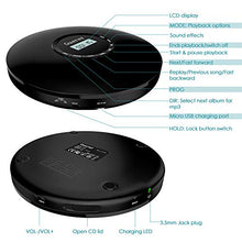 Carica l&#39;immagine nel visualizzatore di Gallery, Gueray Lettore CD Portatile con Batteria al litio 1400 mAh incorporato Nero 01