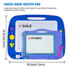 Carica l&#39;immagine nel visualizzatore di Gallery, SGILE Grande Lavagna Magnetica per Bambini 2, 3, 4 Anni, Lavagnetta Blu - Ilgrandebazar