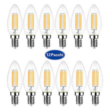 Carica l&#39;immagine nel visualizzatore di Gallery, EXTRASTAR Filamento LED E14, 4W Equivalenti a 35W, C35 E14 3000K-12 Pezzi - Ilgrandebazar