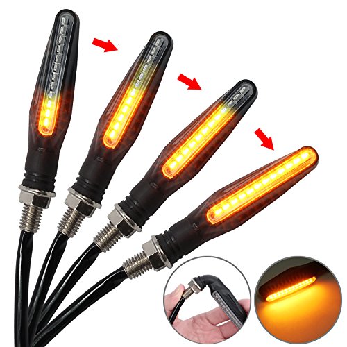 Proster MY214, Indicatori di direzione a LED, impermeabili, DC 12V, Nero, 4...
