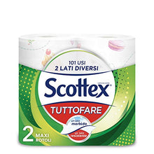 Carica l&#39;immagine nel visualizzatore di Gallery, Scottex Tuttofare, Due Lati Diversi, 2 Maxi Rotoli - Ilgrandebazar