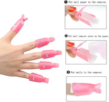 Carica l&#39;immagine nel visualizzatore di Gallery, GeekerChip Kit Rimozione Smalto Semipermanente Clip,10 x Clip per Dita,100 x Tamponi di Cotone,2 x Lime per Unghie,1x Curetta,1 x Spingi Cuticole Raschietto