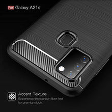 Carica l'immagine nel visualizzatore di Gallery, NUPO - Cover per Samsung Galaxy A21s 2020, in silicone TPU, antigraffio, Nero