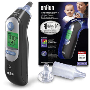 Braun ThermoScan 7 Termometro Auricolare con Age Precision, Nero - Ilgrandebazar