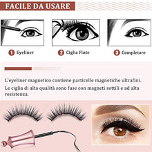 Carica l&#39;immagine nel visualizzatore di Gallery, Ciglia Finte Magnetiche, Eyeliner Magnetico Impermeabile e Set Di Ciglia...