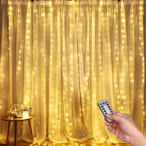 Luci per Tende a LED, DazSpirit Tenda luminosa Cascata Bianco Caldo - Ilgrandebazar