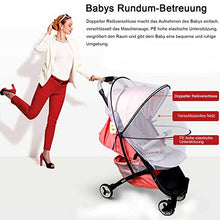 Carica l&#39;immagine nel visualizzatore di Gallery, Zanzariera universale per passeggino, con elastico e chiusura lampo, extra...