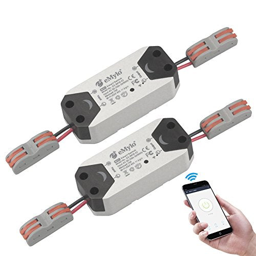 eMylo Wireless Smart WiFi 90-250 V AC Interruttore luce Relè 2 Packs