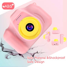 Carica l'immagine nel visualizzatore di Gallery, Fotocamera per Bambini Fotocamera Digitale Portatile con Scheda SD 32 GB TF Card HD da 2 Pollici 1080P Mini Ricaricabile Videocamera per Giocattoli Regalo Ragazzi Ragazze da 3 a 12 Anni (Rosa)