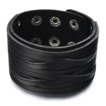 Carica l&#39;immagine nel visualizzatore di Gallery, COOLSTEELANDBEYOND Multi-strand, Uomo Braccialetto di Cuoio, Cuoio Fascia di... - Ilgrandebazar