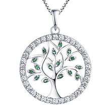 Carica l&#39;immagine nel visualizzatore di Gallery, YL Collana per Donna in Argento 925 con Ciondolo e AAA Smeraldo Simulato - Ilgrandebazar