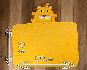 alenyk Asciugamano Accappatoio Leoncino Per Bambini da Bagno 100% Cotone... - Ilgrandebazar