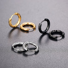 Carica l&#39;immagine nel visualizzatore di Gallery, Oidea Orecchini cerchio Uomo Donna Acciaio inossidabile Argento Nero Oro 18mm - Ilgrandebazar