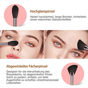 Bestope Pennelli Make Up,Set di 18 da Trucco Champagne Gold