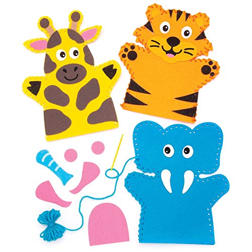 Baker Ross Puzzle in legno con animali della giungla (confezione da 4) -... - Ilgrandebazar