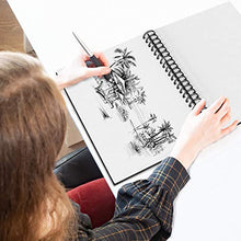 Carica l'immagine nel visualizzatore di Gallery, Blocco per Schizzi A4 con Copertina Rigida – Carta Molto Spessa da 200 g/m² – Grande a Spirale per Bambini, Professionisti, Disegni – 21 x 29 cm, 40 Fogli / 80 Pagine