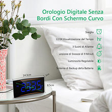 Carica l&#39;immagine nel visualizzatore di Gallery, Holife Sveglia Digitale, da Comodino, 1. Blu con Adattatore - Ilgrandebazar